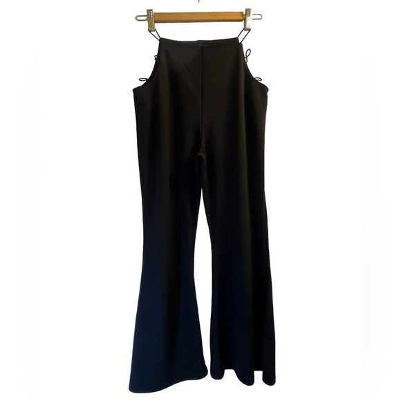 SHEIN Dress Pants Black Spaghetti Straps Bellbottoms Size S - Picture 1 of 8